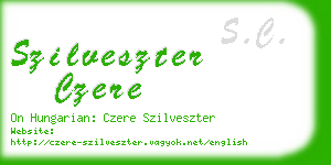 szilveszter czere business card